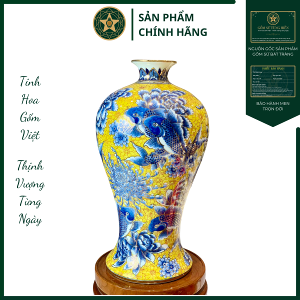 Niên Niên Hữu Dư - Vẽ Vàng 24K Cao Cấp
