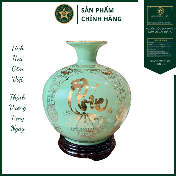 BHTL - Tứ Cảnh "Phúc Đức Tài Lộc" Màu Xanh Ngọc