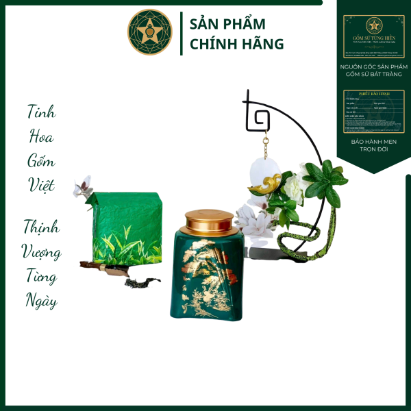 Họa Tiết "Vạn Sự Như Ý" Men Bóng - Vẽ Vàng 24K