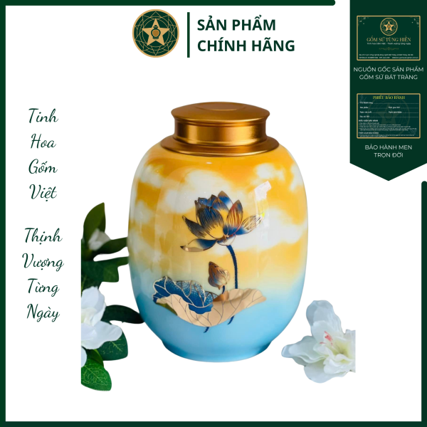 Họa Tiết "Sen Vàng" Vẽ Vàng 3D