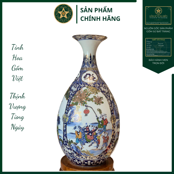 Cảnh Chơi Trung Thu - Vẽ Vàng Cao Cấp 24K