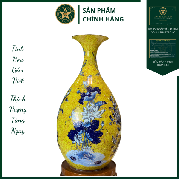 Họa Tiết "Hoa Sen" - Vẽ Vàng 24K Cao Cấp