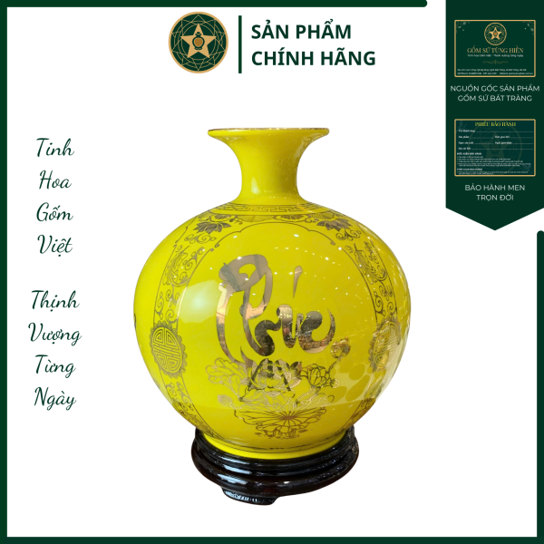 BHTL - Tứ Cảnh "Phúc Đức Tài Lộc" Màu Vàng