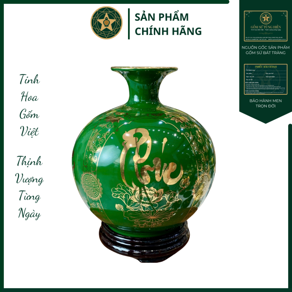 BHTL - Tứ Cảnh "Phúc Đức Tài Lộc" Màu Xanh Lá